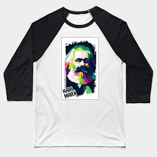 Karl Marx Popart Baseball T-Shirt